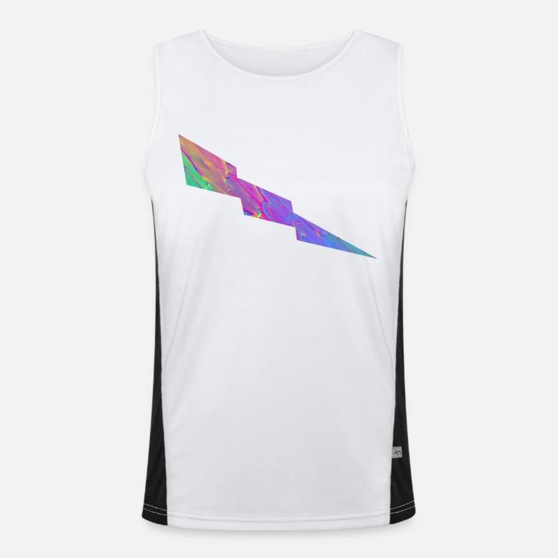 Blitz - Neon Funktionelles Kontrast-Tank Top für Männer 