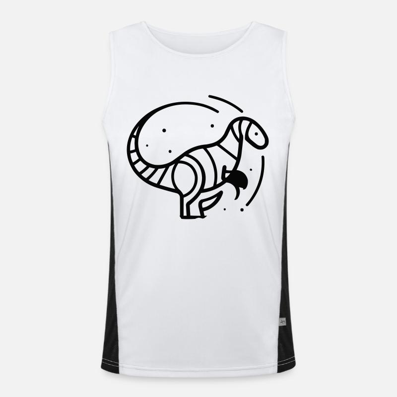 Dino Funktionelles Kontrast-Tank Top für Männer 
