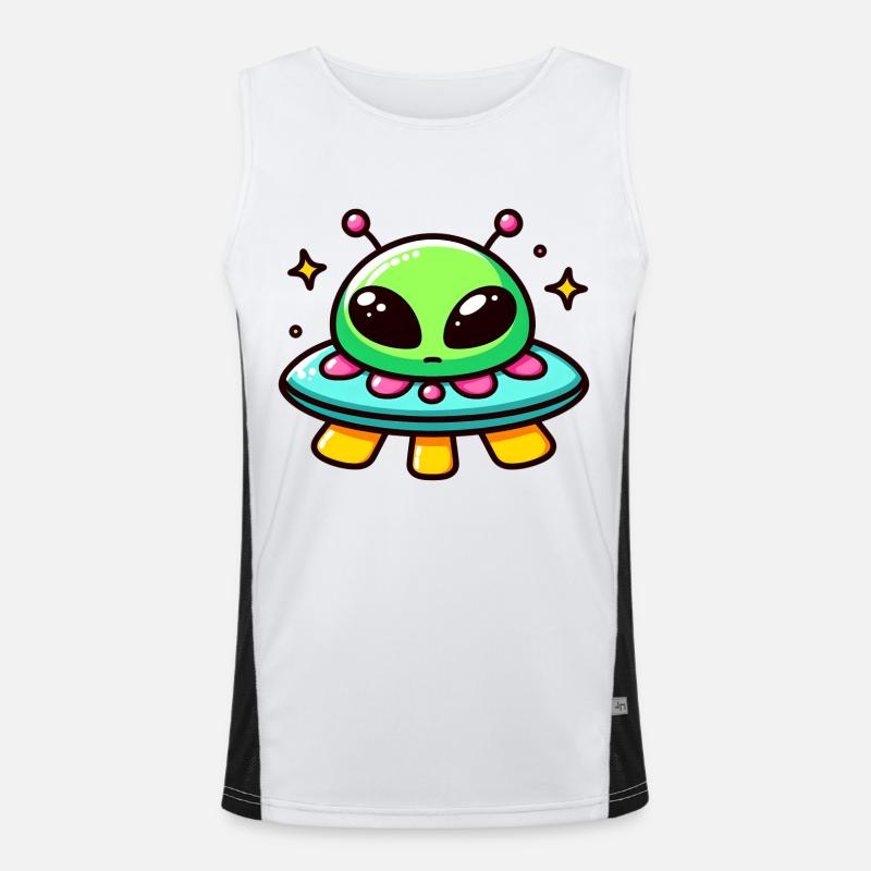 Alien Encounter Funktionelles Kontrast-Tank Top für Männer 