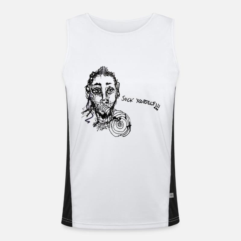 Techno celebrate Berlin conspicuously Men's Functional Contrast Tank Top 