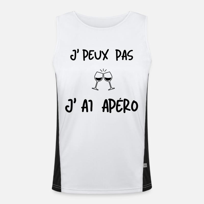 I can't I have an aperitif Men's Functional Contrast Tank Top 