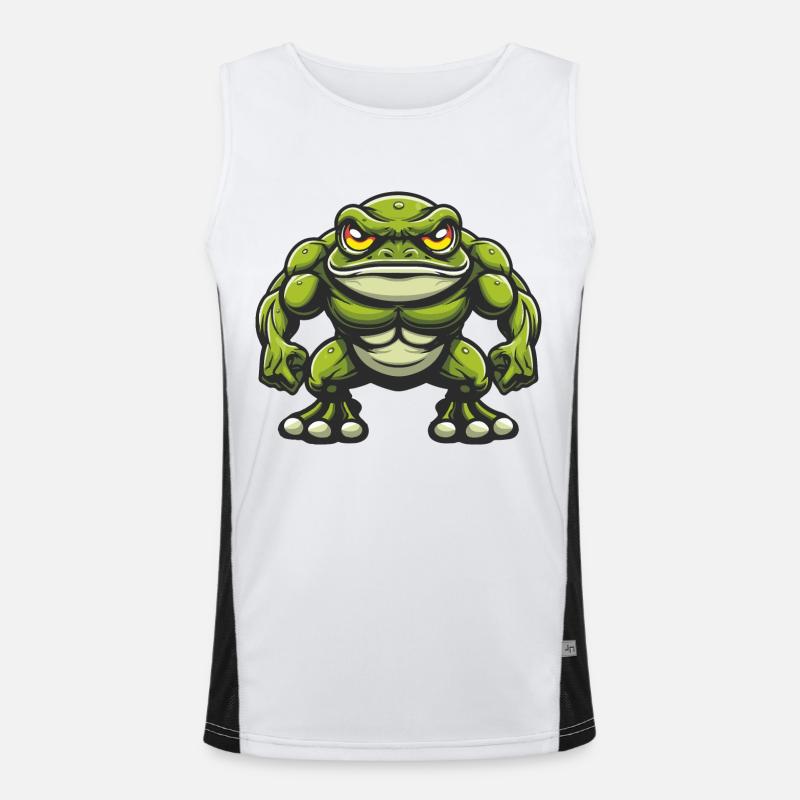 Frosch Comic Funktionelles Kontrast-Tank Top für Männer 