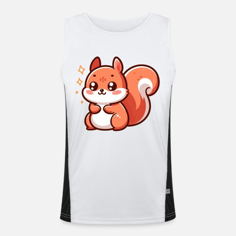 Niedliches kleines Eichhörnchen Funktionelles Kontrast-Tank Top für Männer 