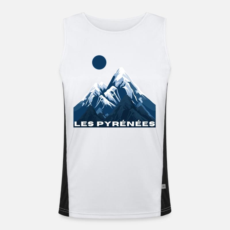 Die Pyrenäen - Geschenkidee Funktionelles Kontrast-Tank Top für Männer 