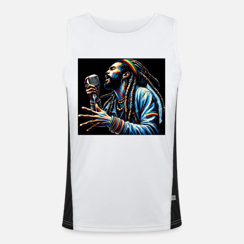 Dreadlock Vibes Funktionelles Kontrast-Tank Top für Männer 