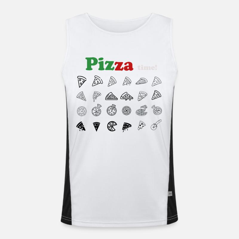 C’est l’heure de la pizza ! Débardeur respirant contrasté Homme 