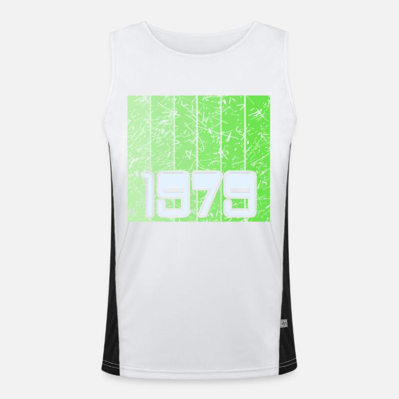 Vert 1979 Débardeur respirant contrasté Homme 