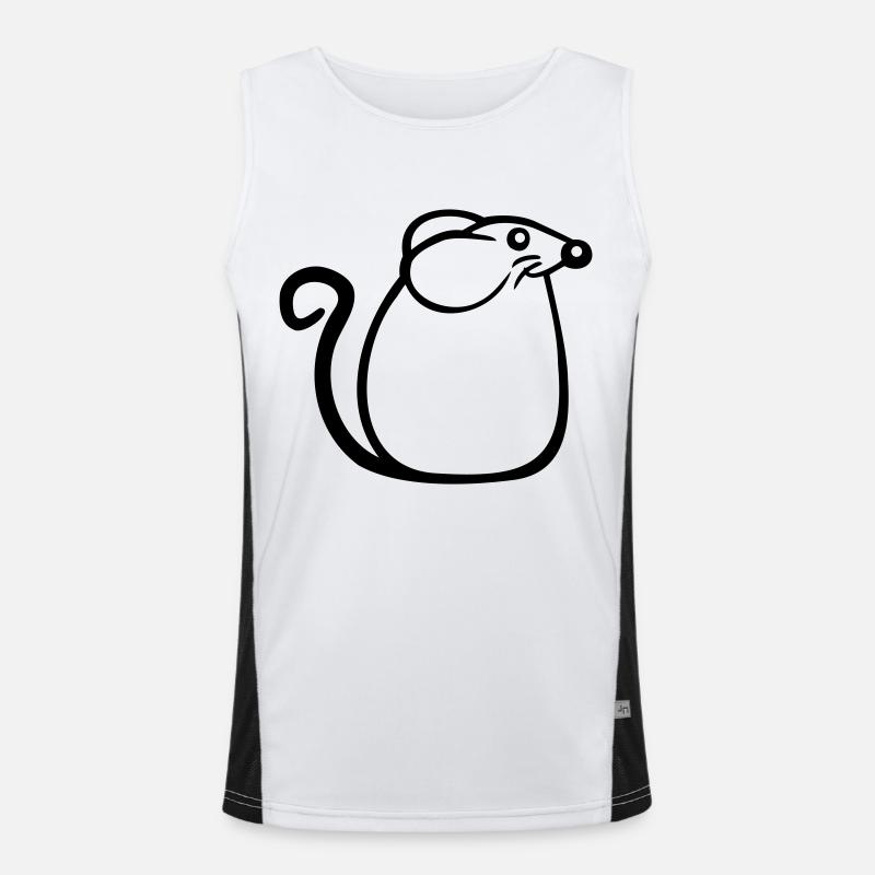 souris souris mignon petit rat rongeur amical Débardeur respirant contrasté Homme 