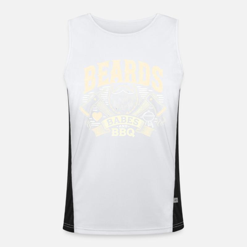 Bärte Babes und BBQ Funktionelles Kontrast-Tank Top für Männer 