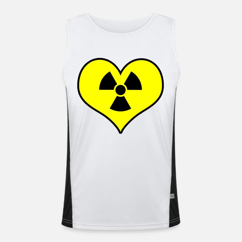 Liebe Strahlung Funktionelles Kontrast-Tank Top für Männer 