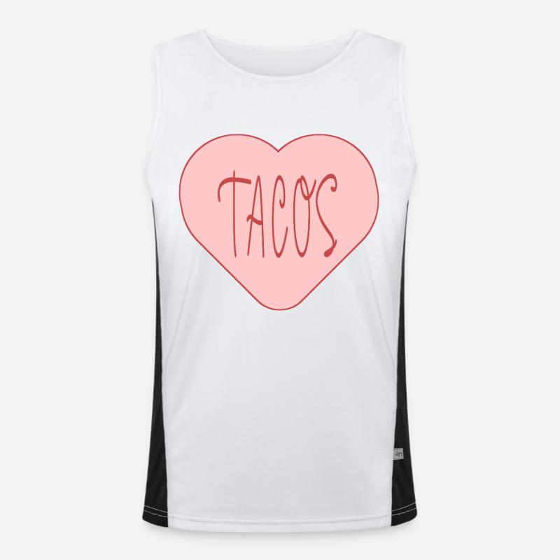 Taco Liebe Taco Zeit Funktionelles Kontrast-Tank Top für Männer 