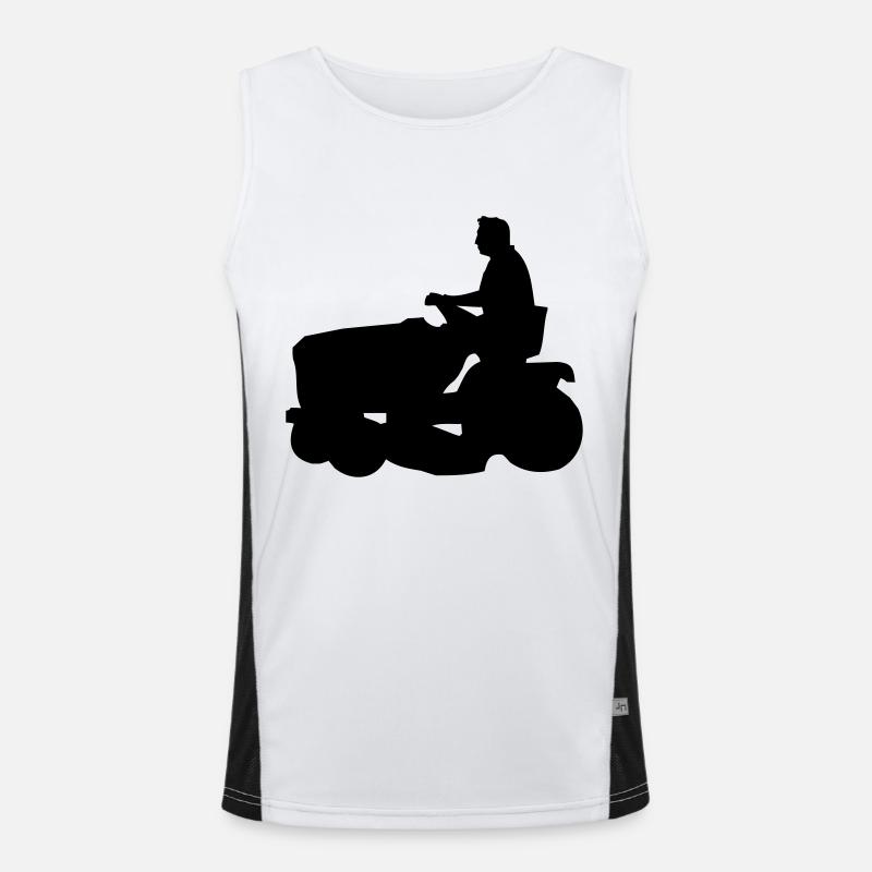 riding mower Funktionelles Kontrast-Tank Top für Männer 