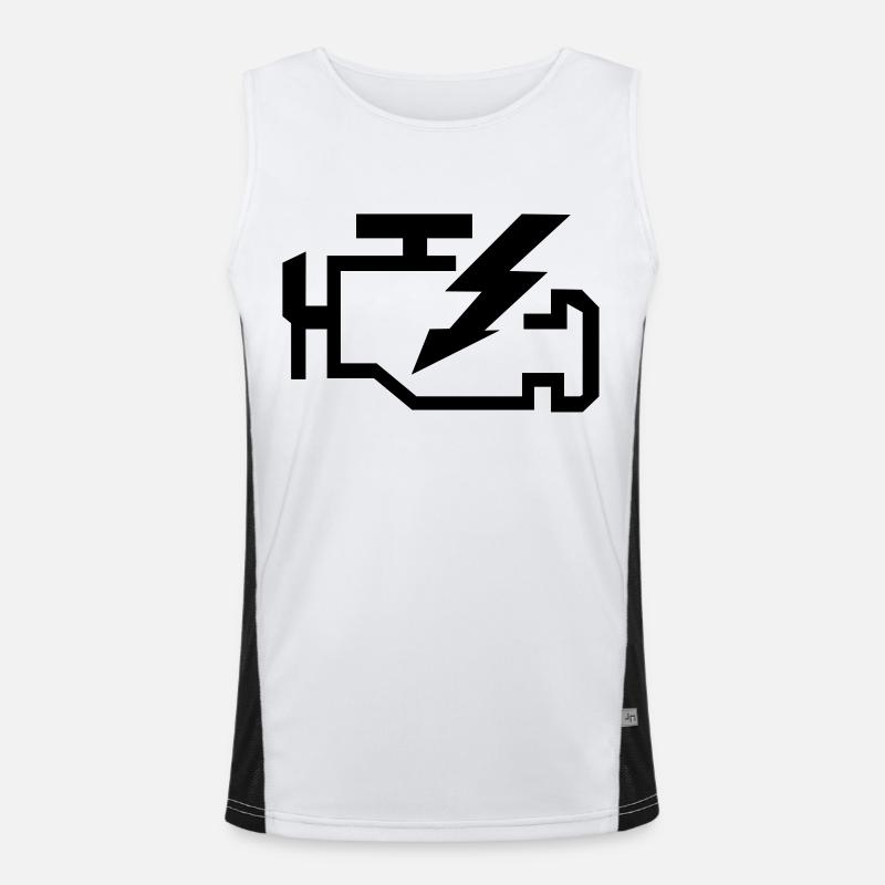 Check Engine Funktionelles Kontrast-Tank Top für Männer 