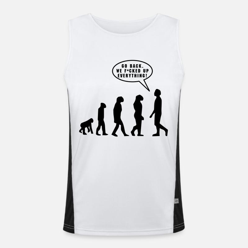 Evolution - Men's Functional Contrast Tank Top  - white/black