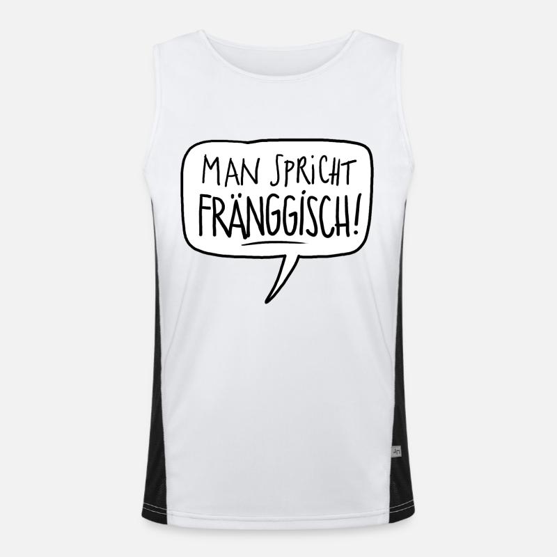 Fränkisch sprechen Funktionelles Kontrast-Tank Top für Männer 