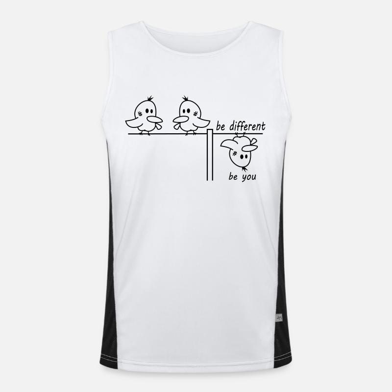 be different be you bird Men's Functional Contrast Tank Top 