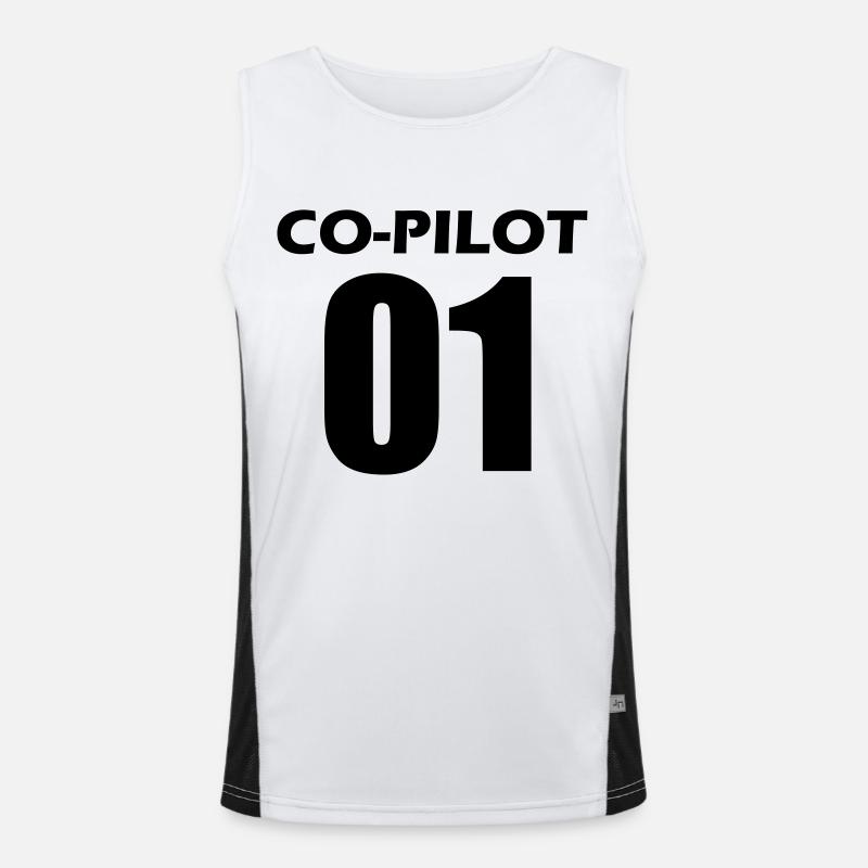 Co-Pilot Partnerlook Geschenk Funktionelles Kontrast-Tank Top für Männer 