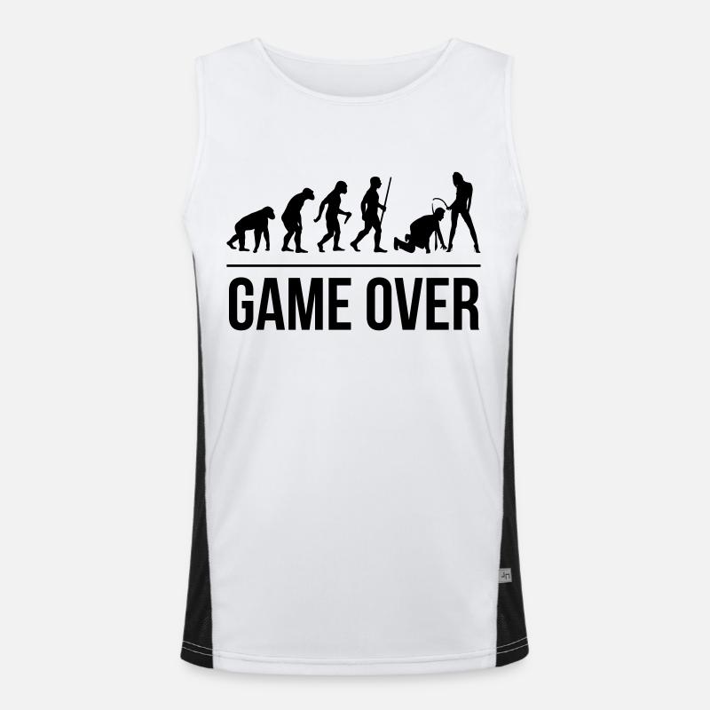 Game over Funktionelles Kontrast-Tank Top für Männer 