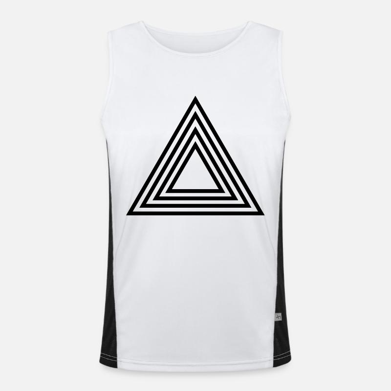 triangle_form - Men's Functional Contrast Tank Top  - white/black