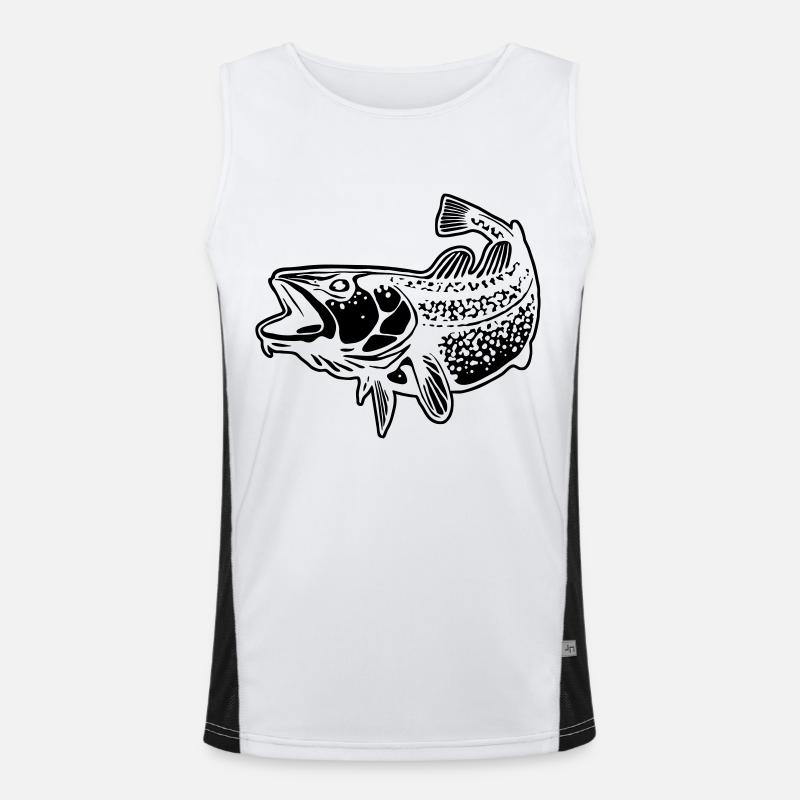 cod - Men's Functional Contrast Tank Top  - white/black