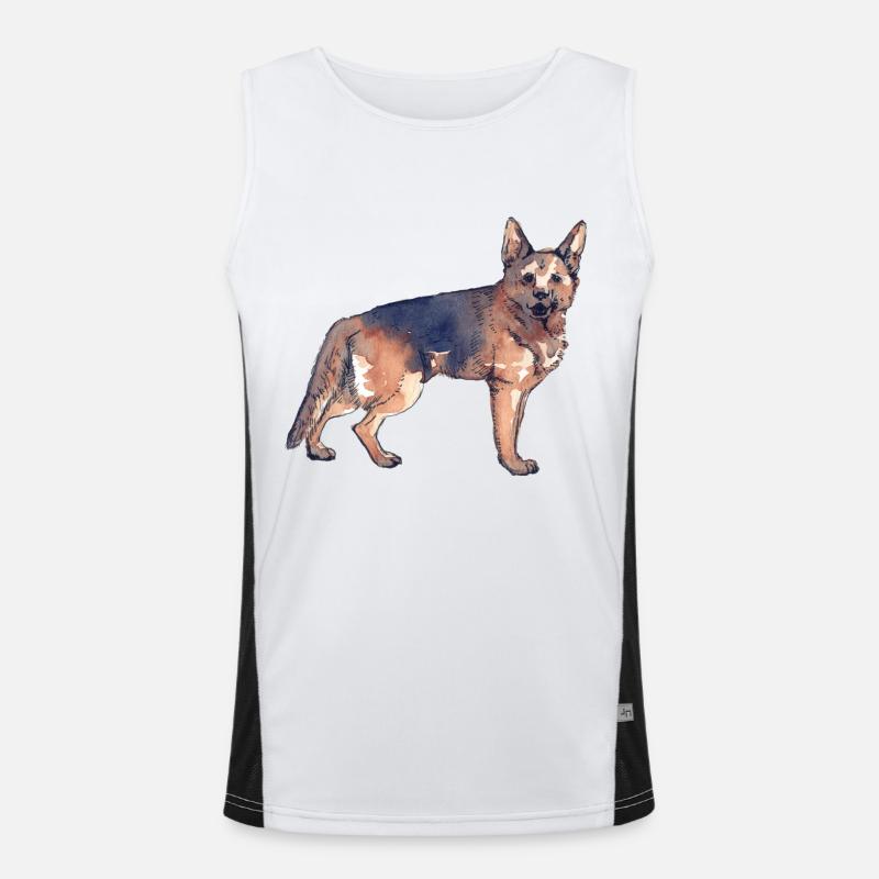 Deutscher Schäferhund Funktionelles Kontrast-Tank Top für Männer 