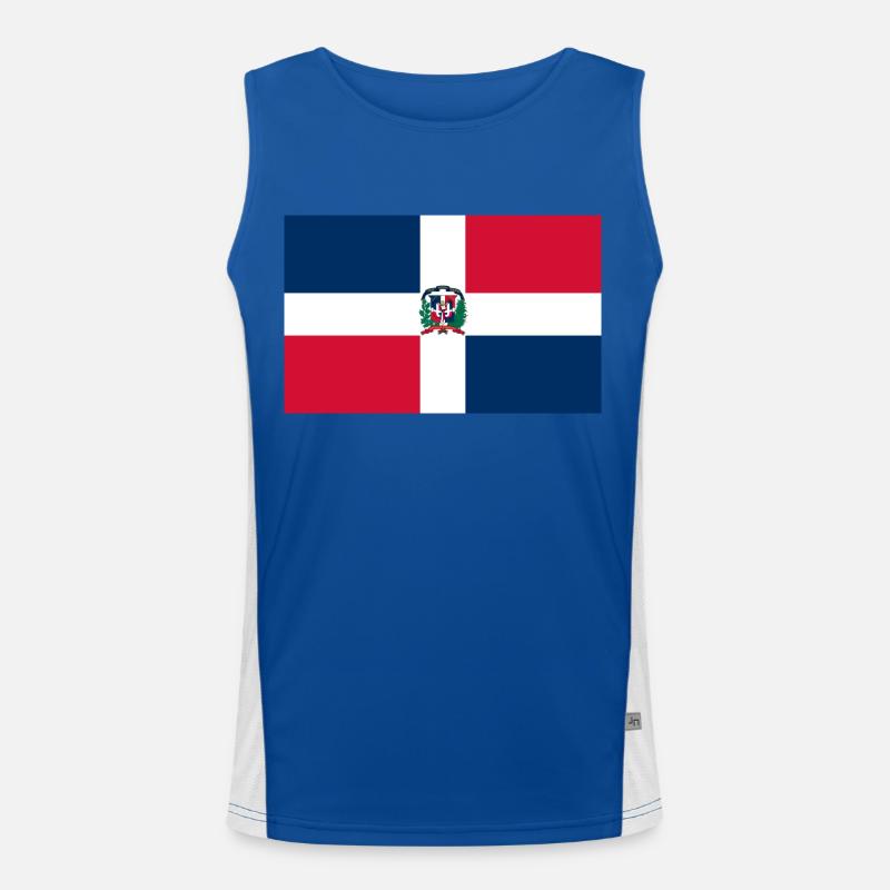 Drapeau de la République dominicaine Débardeur respirant contrasté Homme 