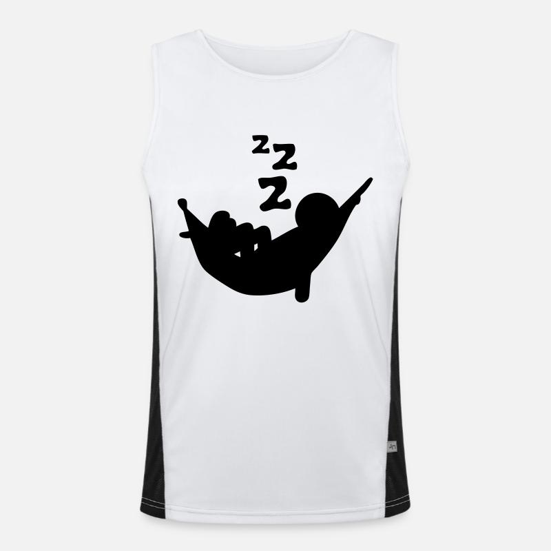 Hängematte Siesta Nickerchen Schlaf Schnarchen Funktionelles Kontrast-Tank Top für Männer 