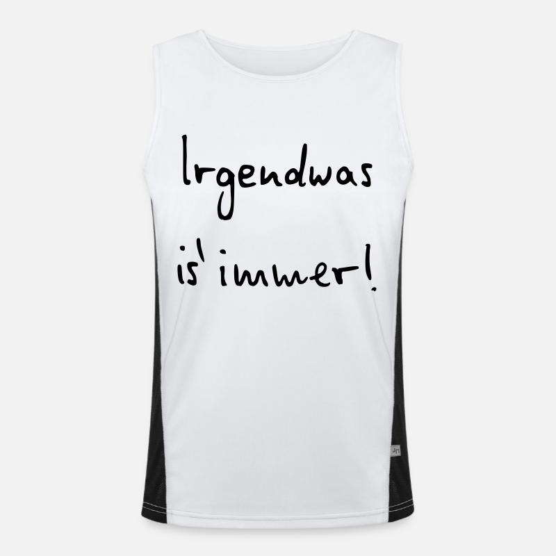 Something is always Men's Functional Contrast Tank Top 