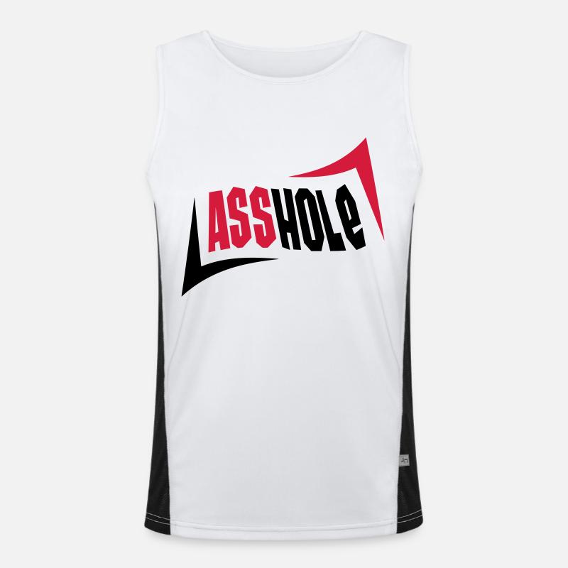 Asshole Funktionelles Kontrast-Tank Top für Männer 