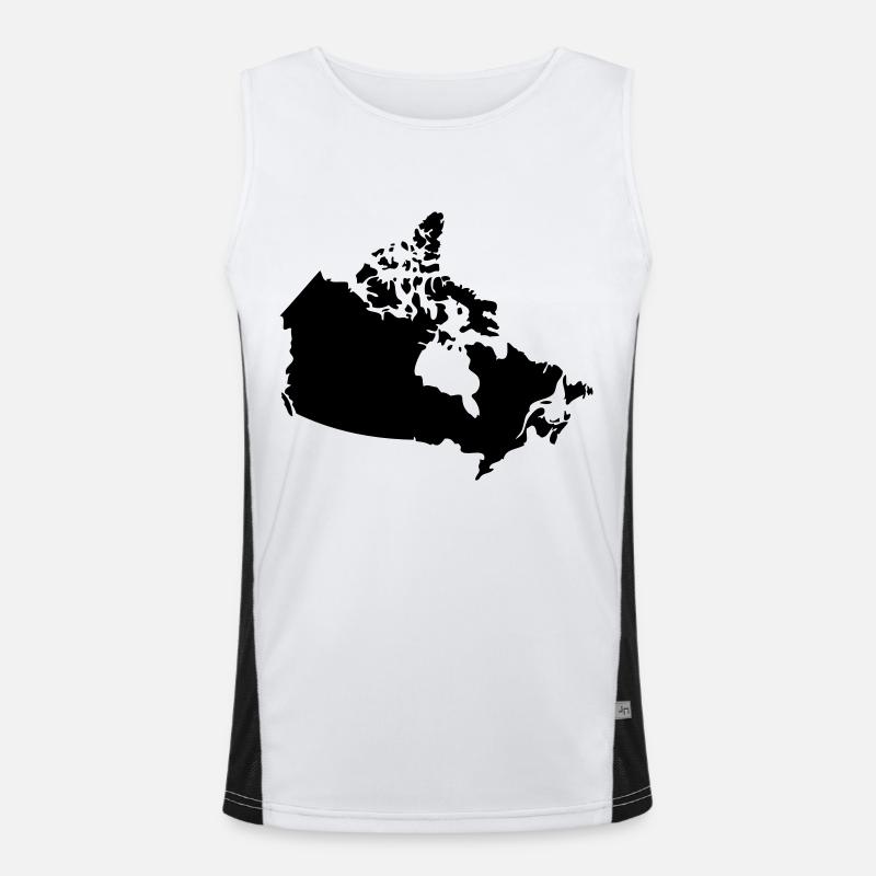 Canada Canada Map - Men's Functional Contrast Tank Top  - white/black