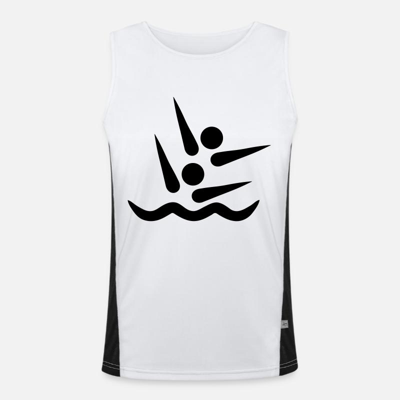 Synchronschwimmen Funktionelles Kontrast-Tank Top für Männer 