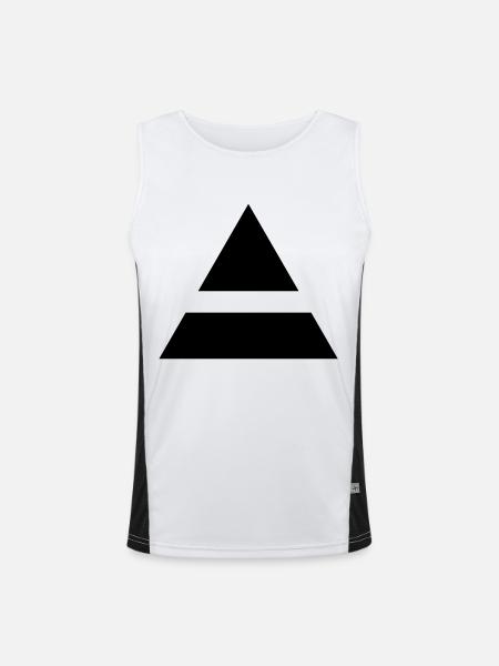 Triad - Men's Functional Contrast Tank Top  - white/black