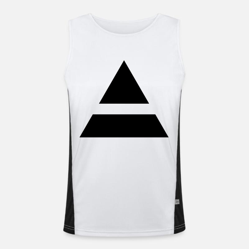 Triad - Men's Functional Contrast Tank Top  - white/black