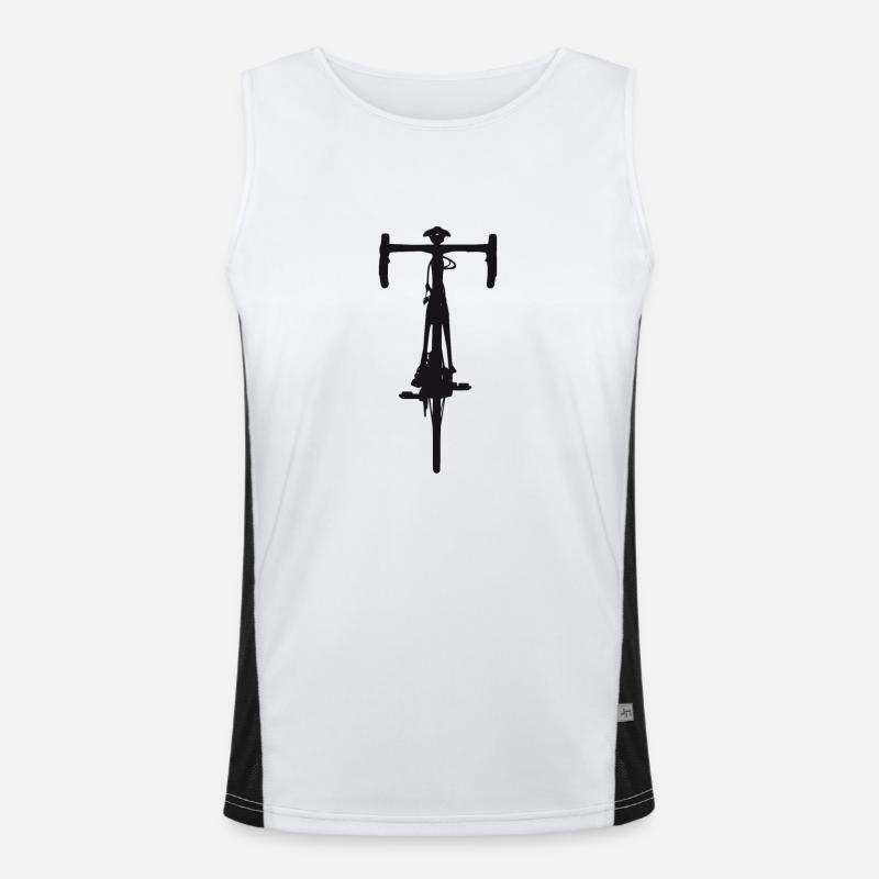 Bicycle front front black shirt Men's Functional Contrast Tank Top 
