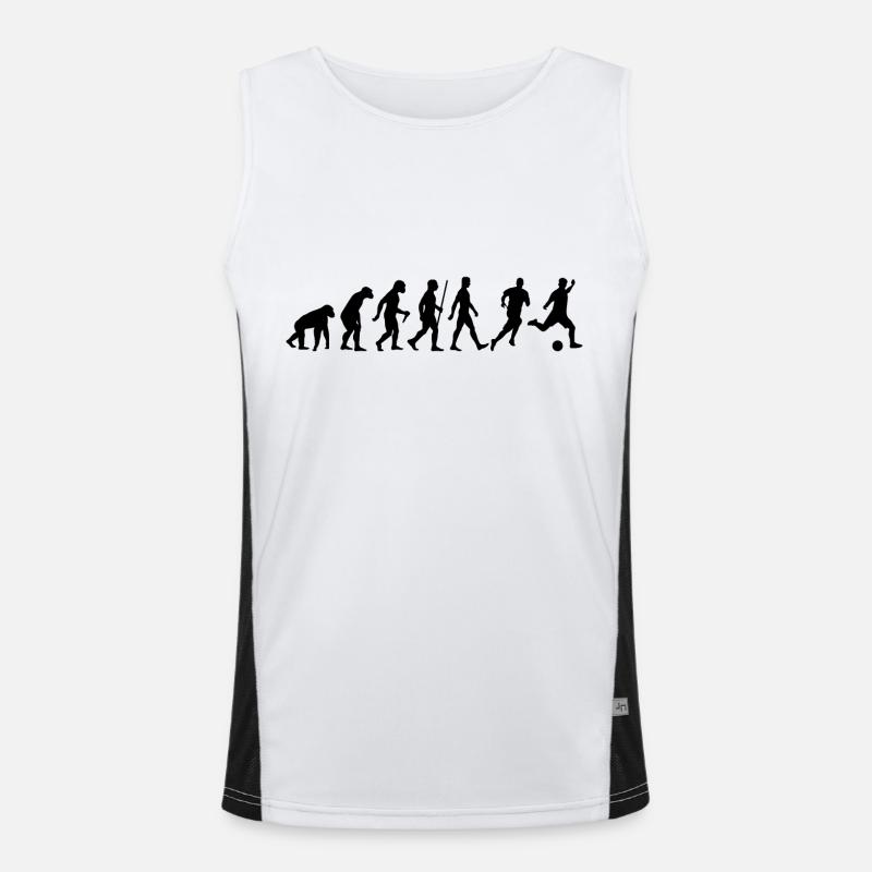 Maillot de foot noir Evolution Débardeur respirant contrasté Homme 
