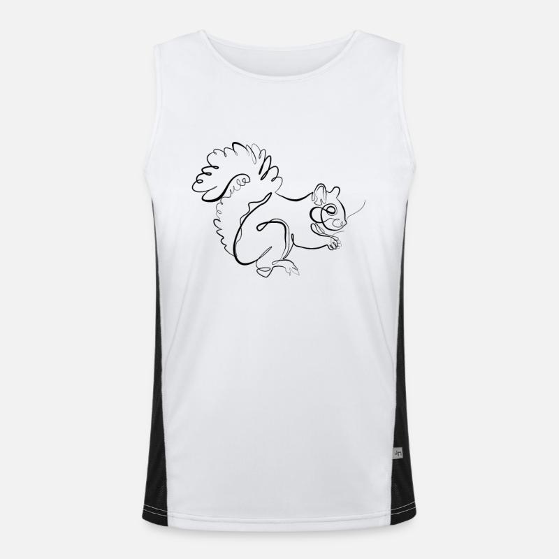 Eichhörnchen - one line drawing Funktionelles Kontrast-Tank Top für Männer 