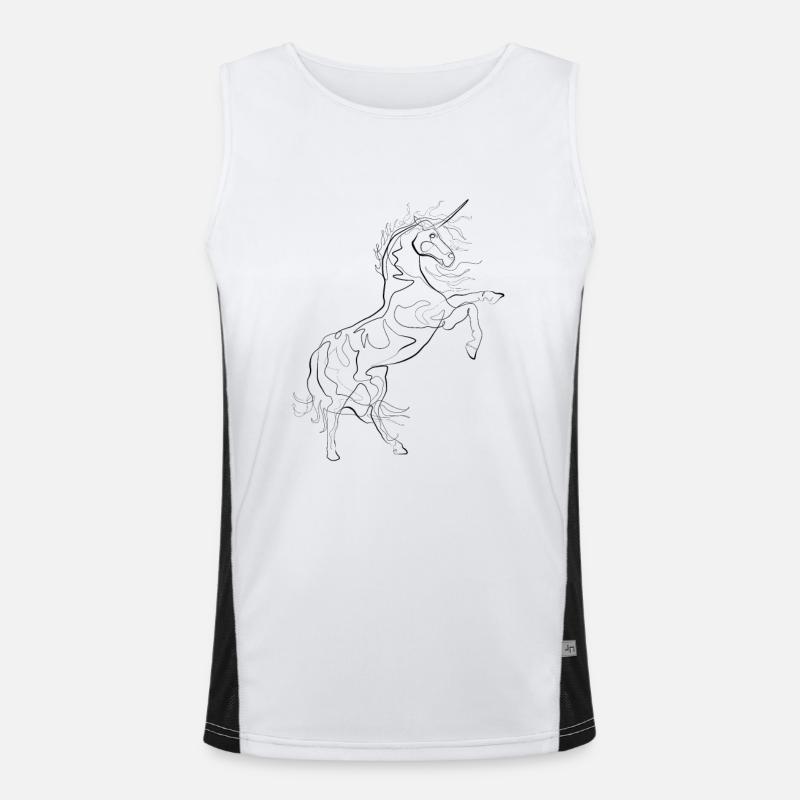 Licorne - one line drawing Débardeur respirant contrasté Homme 