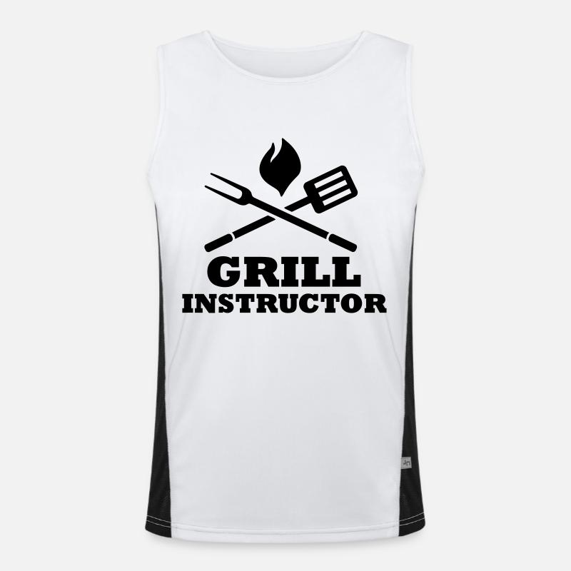 Grill Instructor Funktionelles Kontrast-Tank Top für Männer 