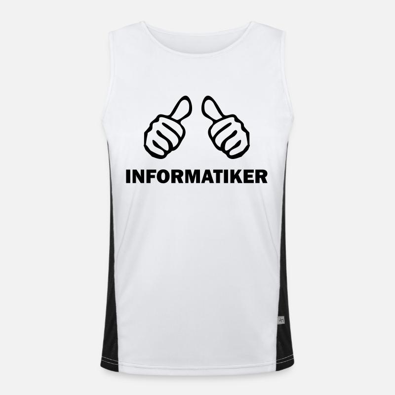 informatiker Funktionelles Kontrast-Tank Top für Männer 