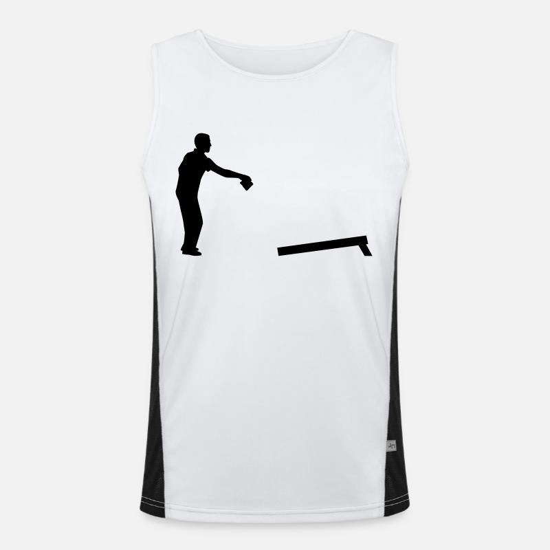 Cornhole - Men's Functional Contrast Tank Top  - white/black