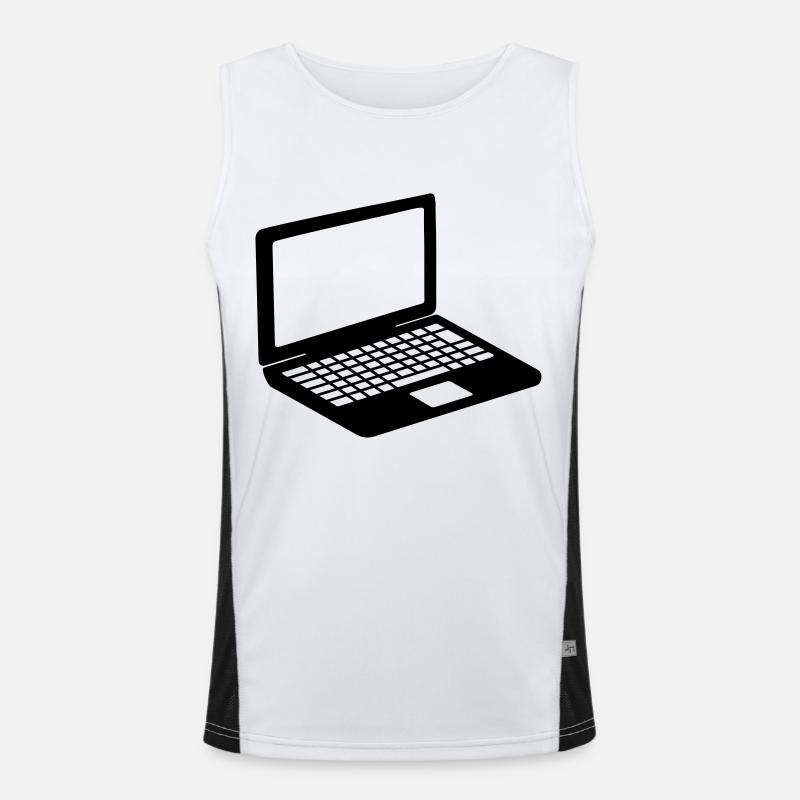 laptop notebook tablet computer pc mobil bildschir Funktionelles Kontrast-Tank Top für Männer 