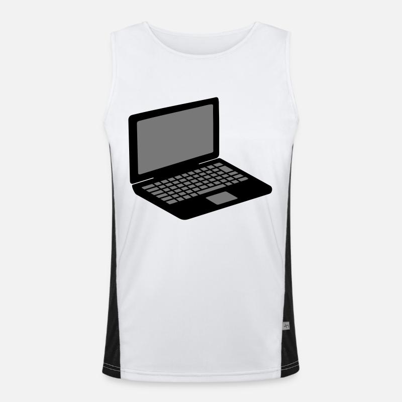 laptop notebook tablet computer pc mobile screen Men's Functional Contrast Tank Top 