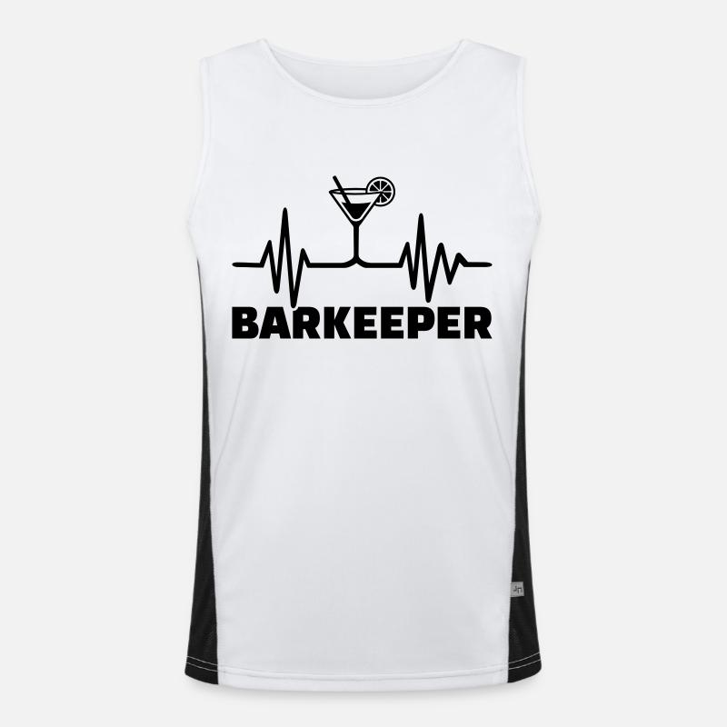 Barkeeper Funktionelles Kontrast-Tank Top für Männer 