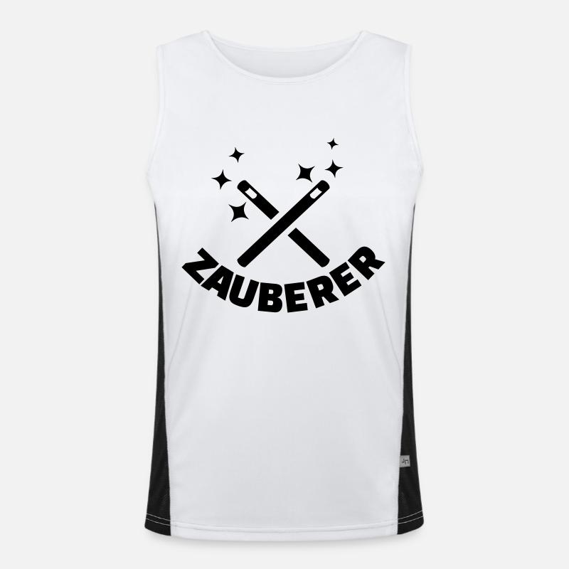 Zauberer Funktionelles Kontrast-Tank Top für Männer 