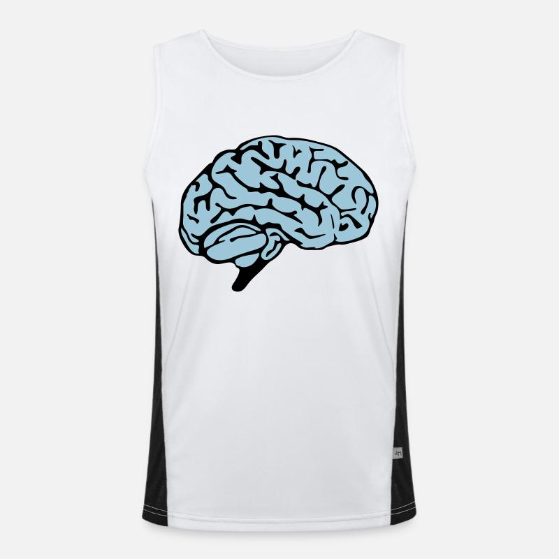 brain design Funktionelles Kontrast-Tank Top für Männer 