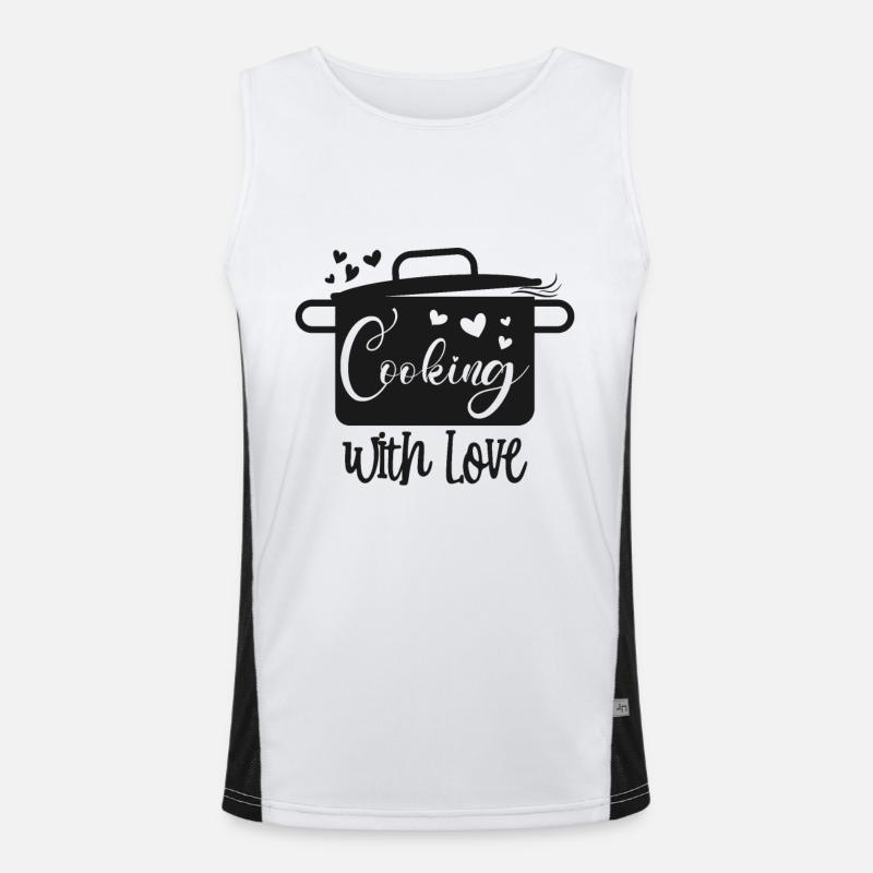 Kochen Funktionelles Kontrast-Tank Top für Männer 