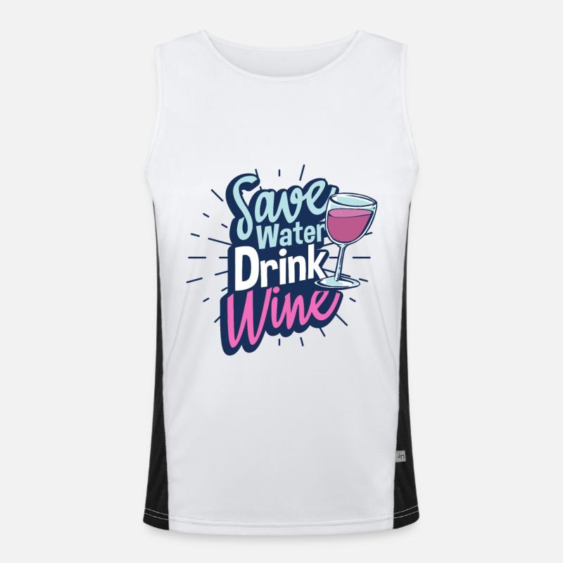Wein Funktionelles Kontrast-Tank Top für Männer 