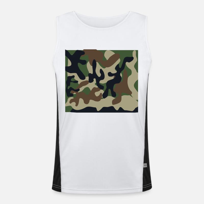 Masque d'armée couleurs camo Débardeur respirant contrasté Homme 
