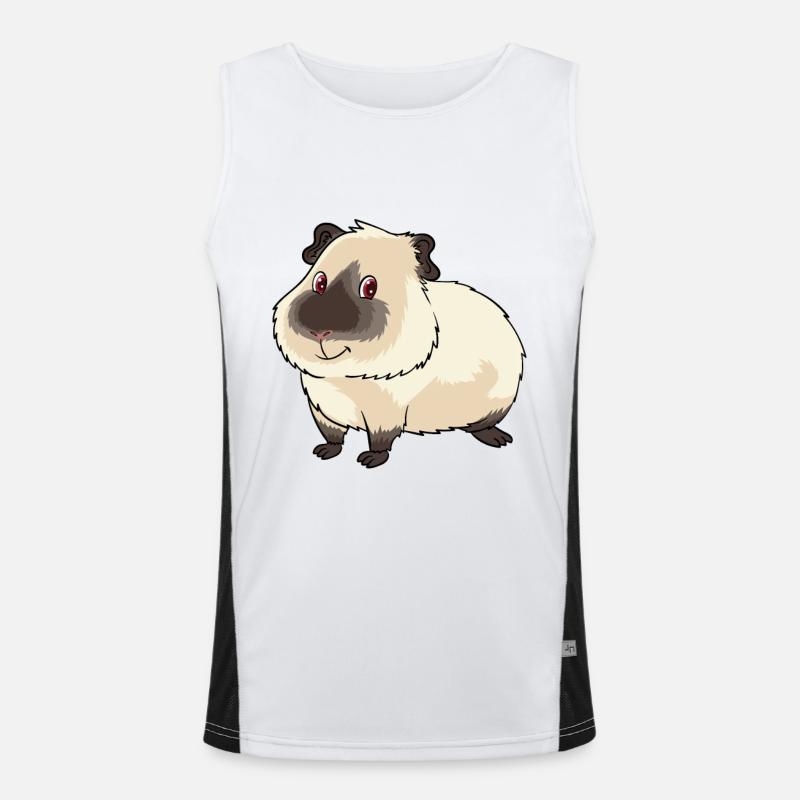 Mignon propriétaire de cochon d'Inde de l'Himalaya et Débardeur respirant contrasté Homme 