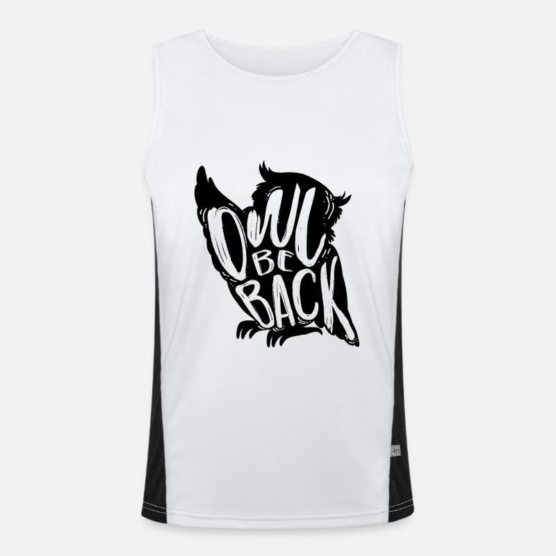 Eule Funktionelles Kontrast-Tank Top für Männer 